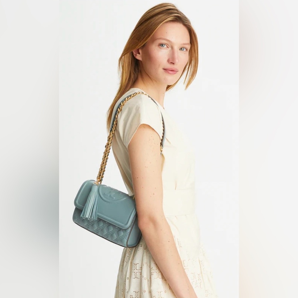 NWT Tory Burch Fleming Small Crossbody Bag in Arctic